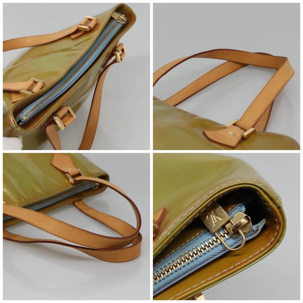 LOUIS VUITTON Monogram Vernis Houston Hand Bag Baby Blue M91005 LV Auth 130139 - Picture 16 of 16